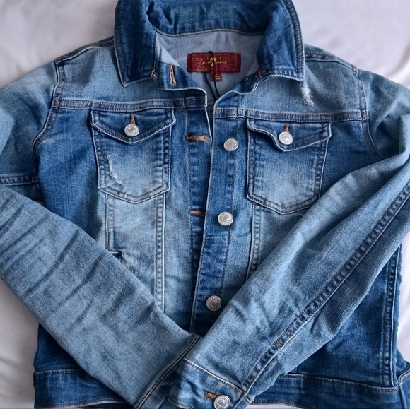 7 For All Mankind denim jean jacket - Picture 2 of 5